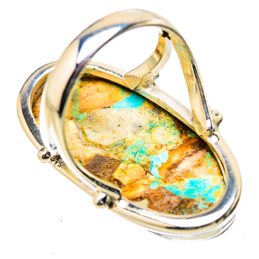 Kingman Mohave Turquoise Rings handcrafted by Ana Silver Co - RING131409 - Photo 3