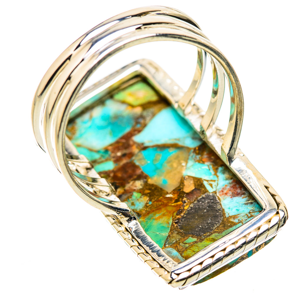 Kingman Mohave Turquoise Rings handcrafted by Ana Silver Co - RING131716 - Photo 3
