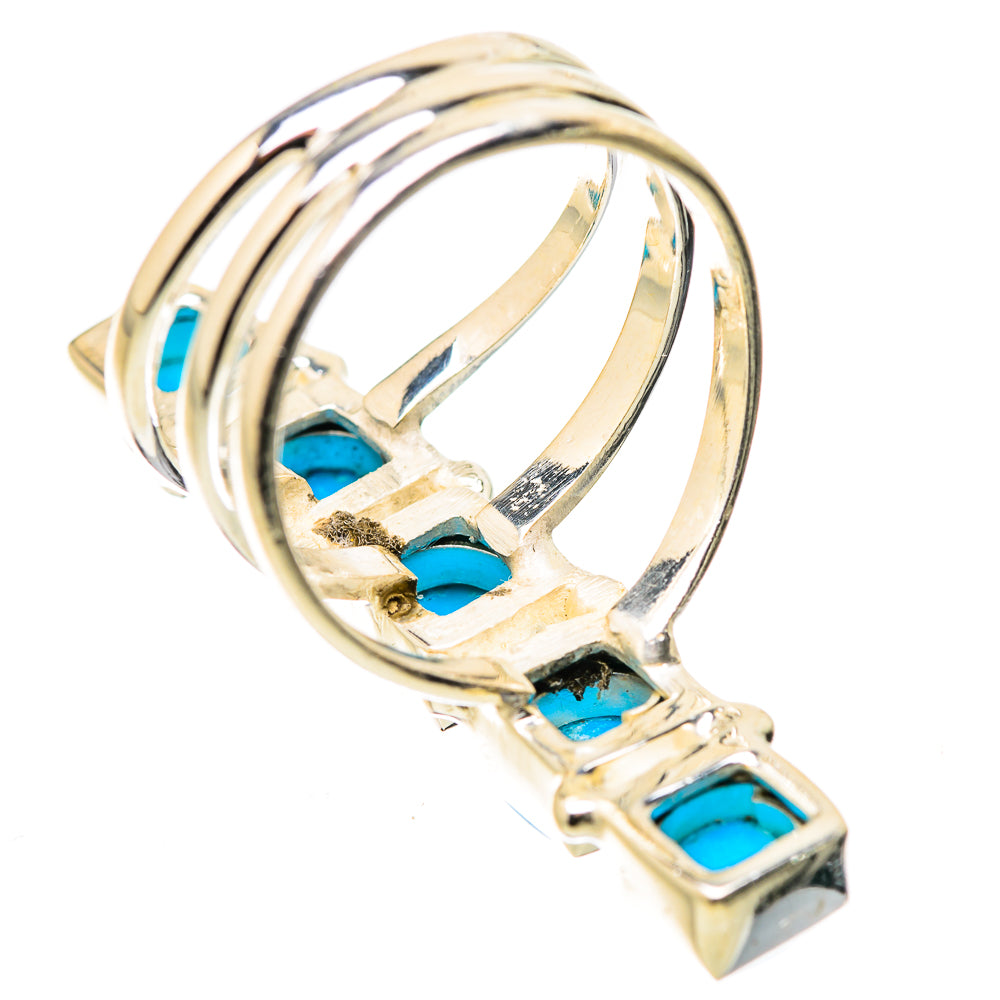 Sleeping Beauty Turquoise Rings handcrafted by Ana Silver Co - RING131746 - Photo 3