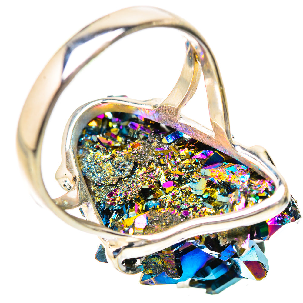 Titanium Sunshine Druzy Rings handcrafted by Ana Silver Co - RING131775 - Photo 3