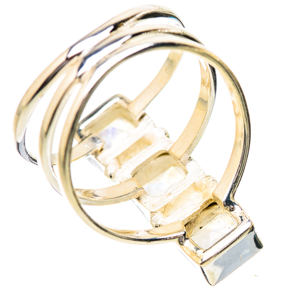 Rainbow Moonstone Rings handcrafted by Ana Silver Co - RING131843 - Photo 3