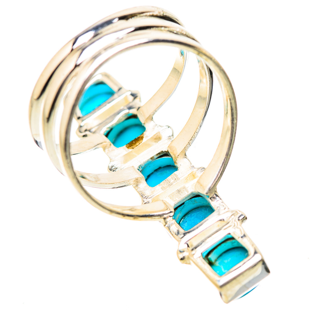 Sleeping Beauty Turquoise Rings handcrafted by Ana Silver Co - RING131860 - Photo 3