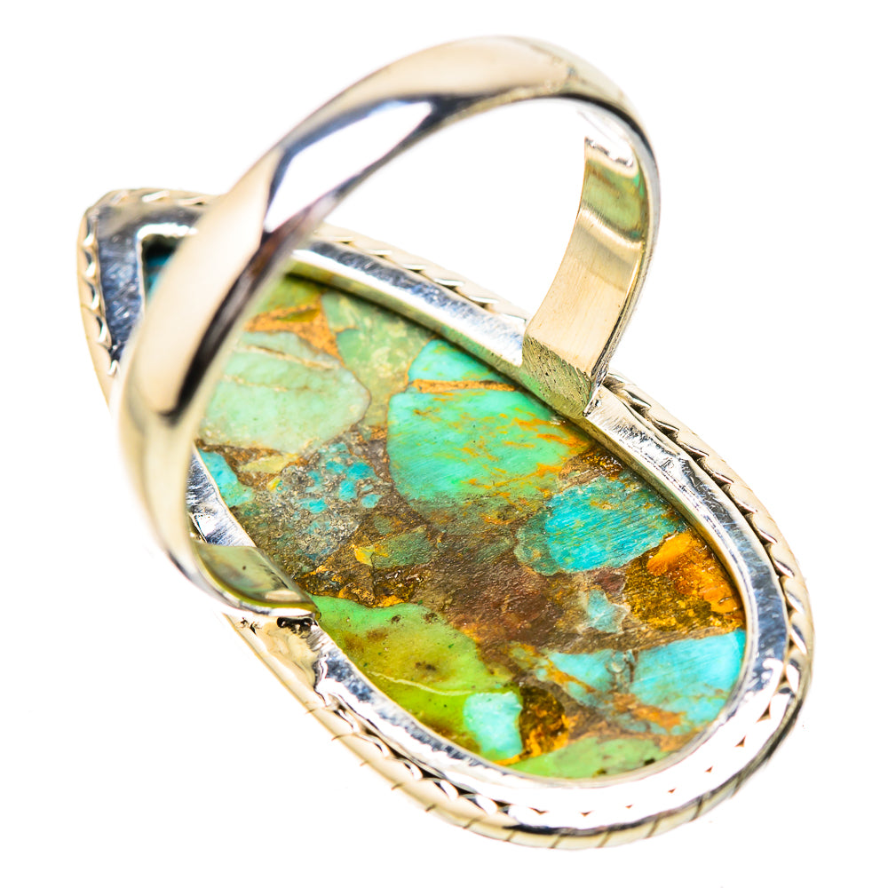 Kingman Mohave Turquoise Rings handcrafted by Ana Silver Co - RING131911 - Photo 3