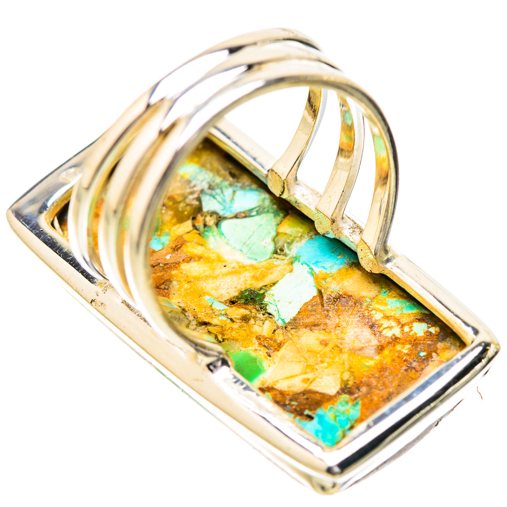 Kingman Mohave Turquoise Rings handcrafted by Ana Silver Co - RING131946 - Photo 3