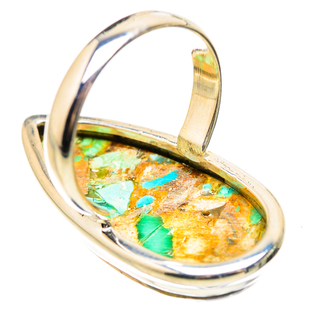 Kingman Mohave Turquoise Rings handcrafted by Ana Silver Co - RING132027 - Photo 3