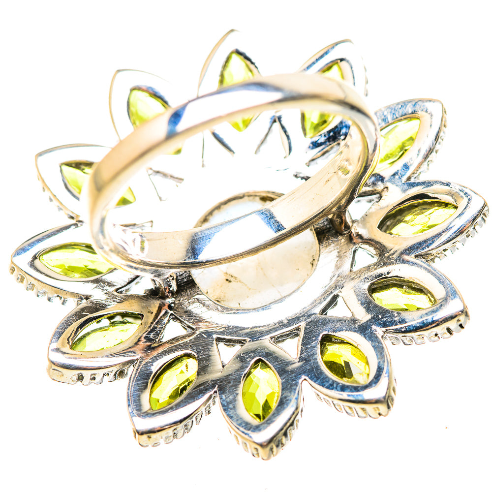 Rainbow Moonstone Rings handcrafted by Ana Silver Co - RING132062 - Photo 3