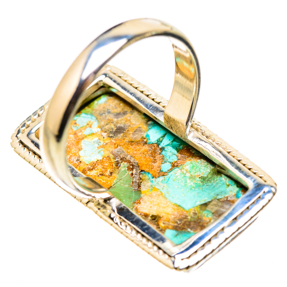 Kingman Mohave Turquoise Rings handcrafted by Ana Silver Co - RING132074 - Photo 3