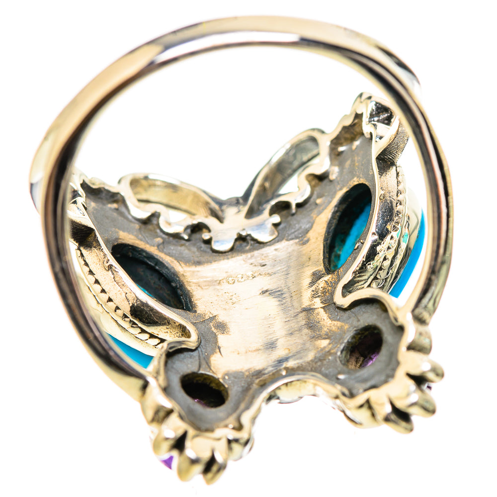 Sleeping Beauty Turquoise Rings handcrafted by Ana Silver Co - RING132109 - Photo 3