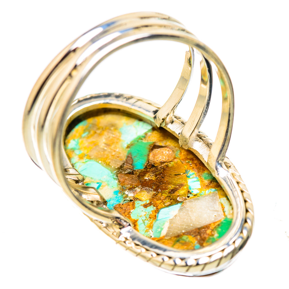 Kingman Mohave Turquoise Rings handcrafted by Ana Silver Co - RING132111 - Photo 3