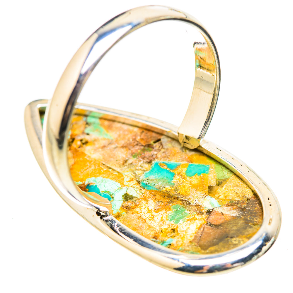 Kingman Mohave Turquoise Rings handcrafted by Ana Silver Co - RING132126 - Photo 3