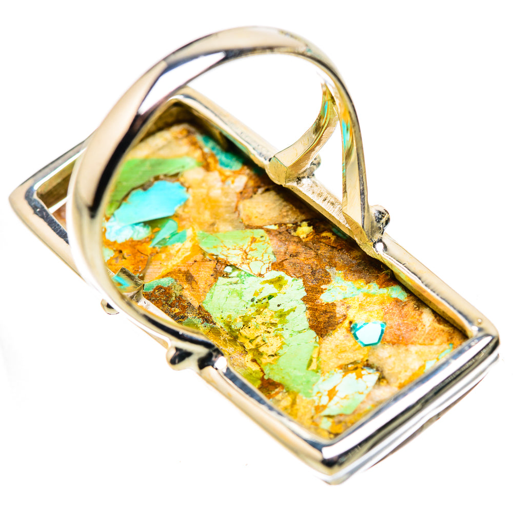 Kingman Mohave Turquoise Rings handcrafted by Ana Silver Co - RING132260 - Photo 3