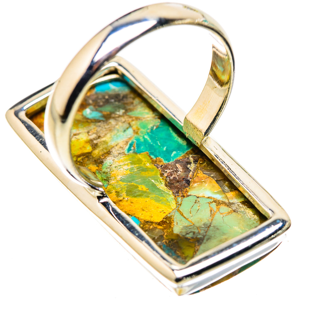 Kingman Mohave Turquoise Rings handcrafted by Ana Silver Co - RING132305 - Photo 3