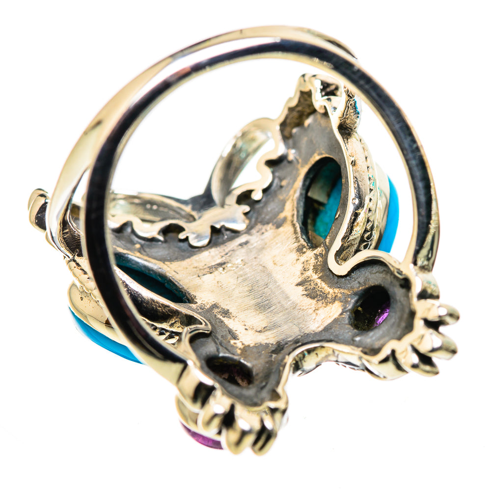 Sleeping Beauty Turquoise Rings handcrafted by Ana Silver Co - RING132321 - Photo 3