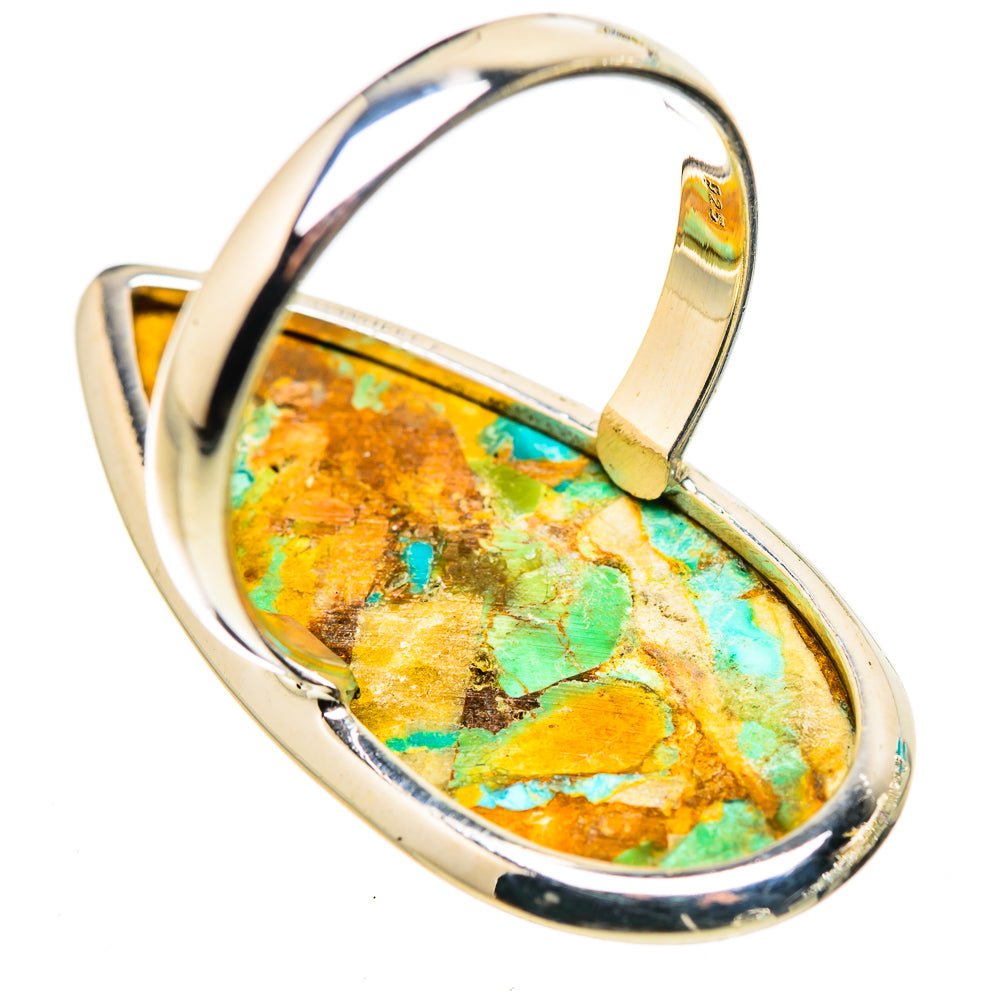 Kingman Mohave Turquoise Rings handcrafted by Ana Silver Co - RING132341 - Photo 3