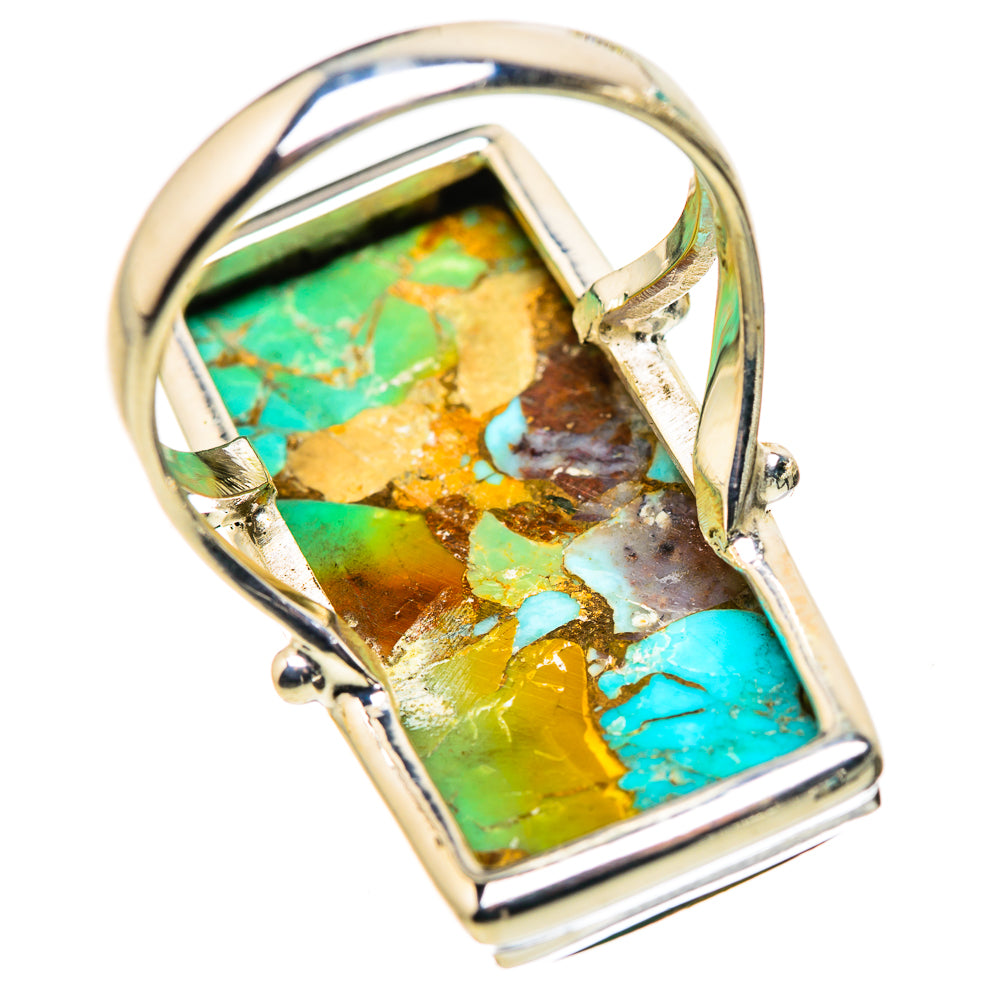 Kingman Mohave Turquoise Rings handcrafted by Ana Silver Co - RING132349 - Photo 3