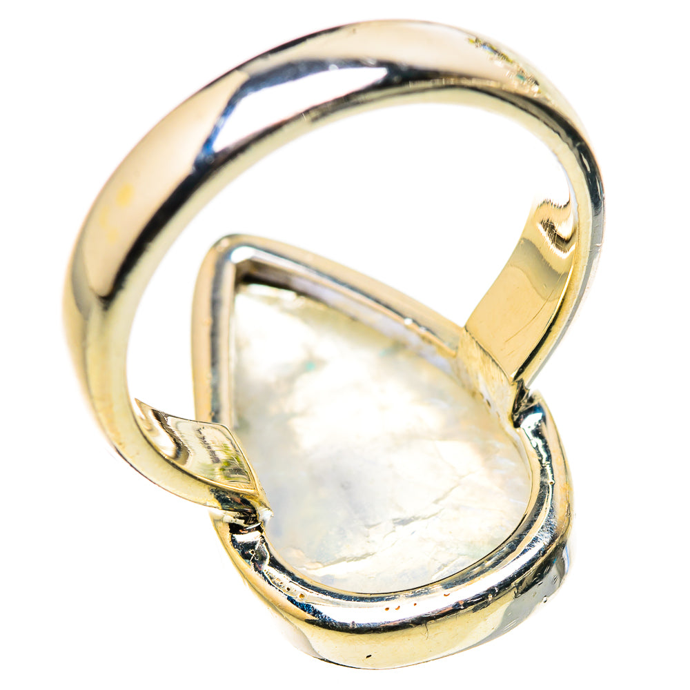 Rainbow Moonstone Rings handcrafted by Ana Silver Co - RING132425 - Photo 3