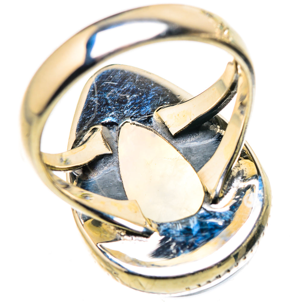 Rainbow Moonstone Rings handcrafted by Ana Silver Co - RING132512 - Photo 3