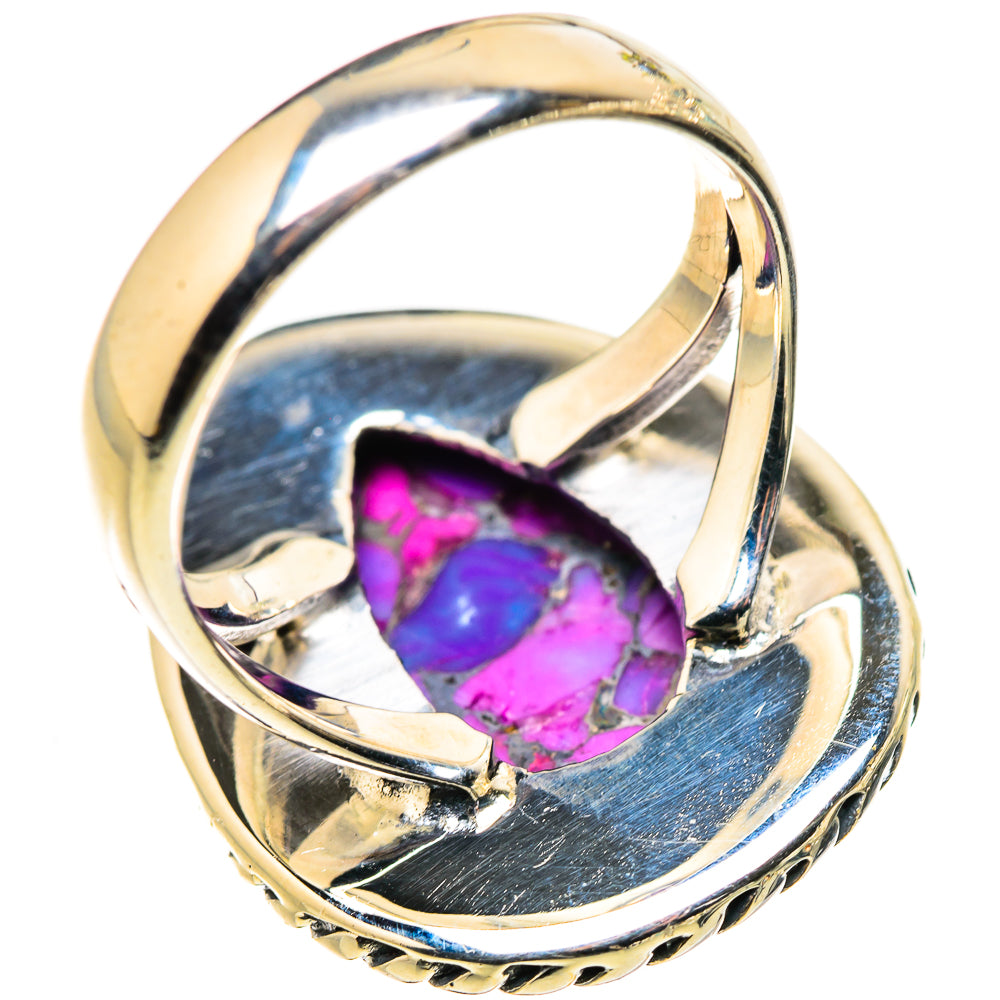 Purple Copper Composite Turquoise Rings handcrafted by Ana Silver Co - RING132531 - Photo 3