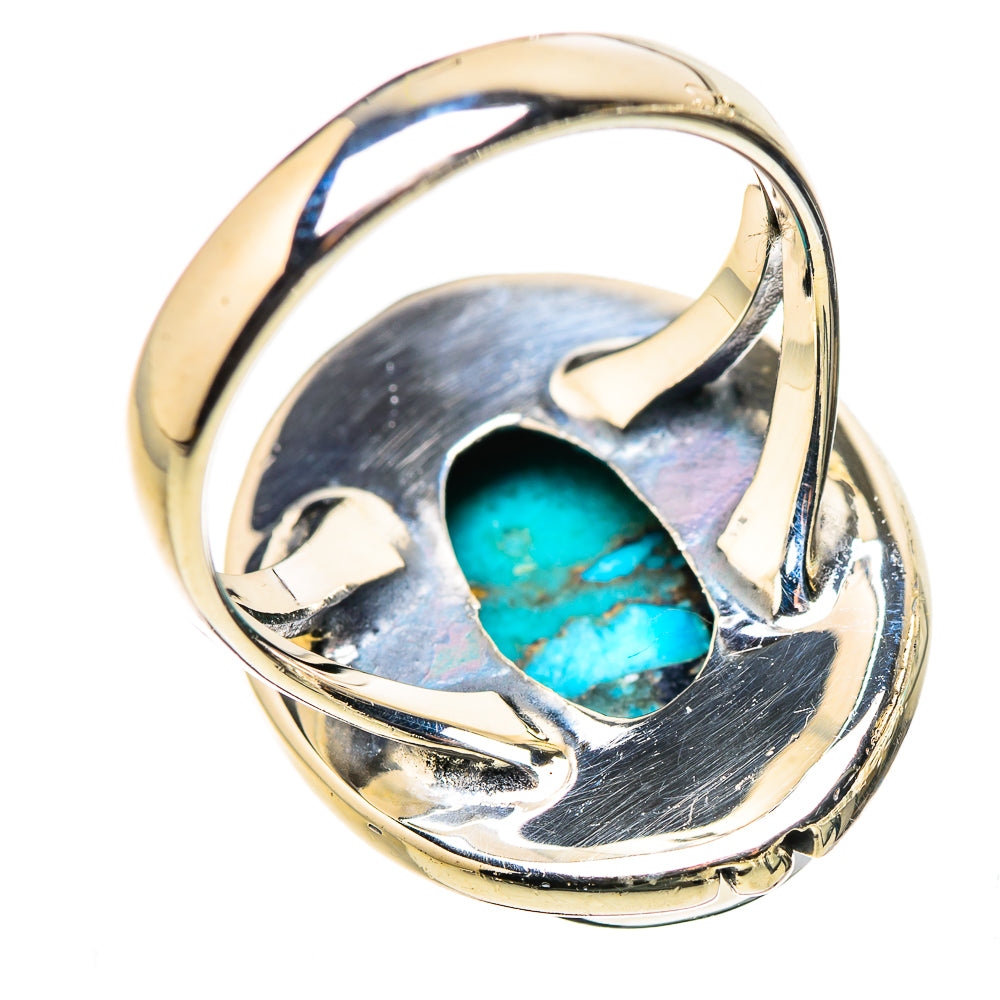 Blue Copper Composite Turquoise Rings handcrafted by Ana Silver Co - RING132606 - Photo 3