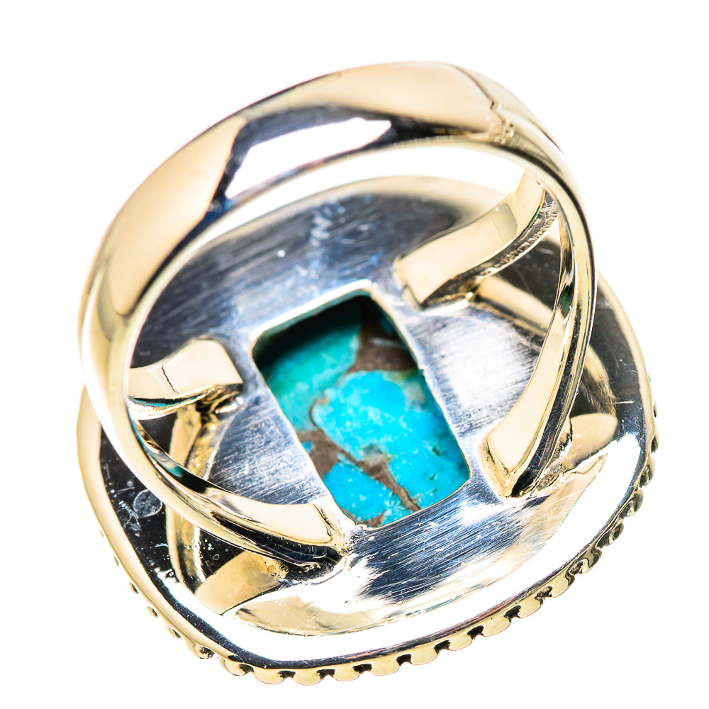 Blue Copper Composite Turquoise Rings handcrafted by Ana Silver Co - RING132648 - Photo 3