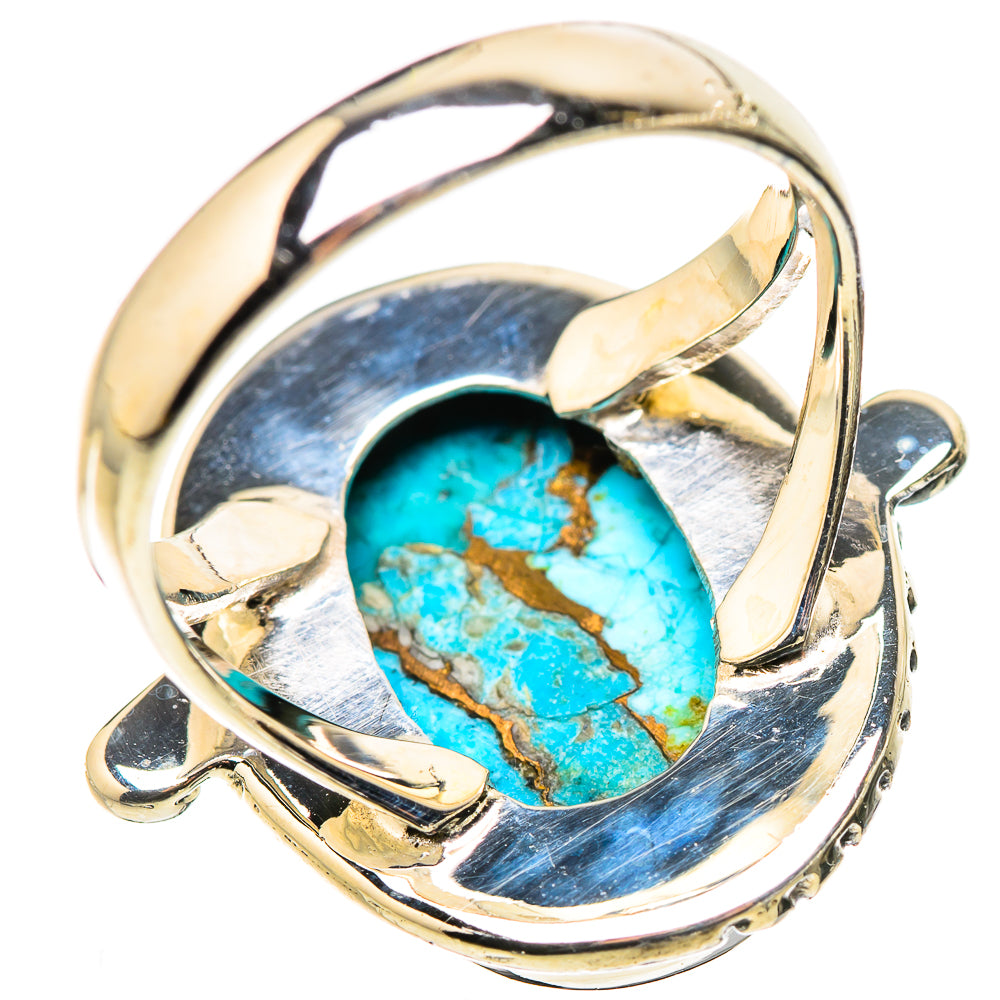 Blue Copper Composite Turquoise Rings handcrafted by Ana Silver Co - RING132670 - Photo 3
