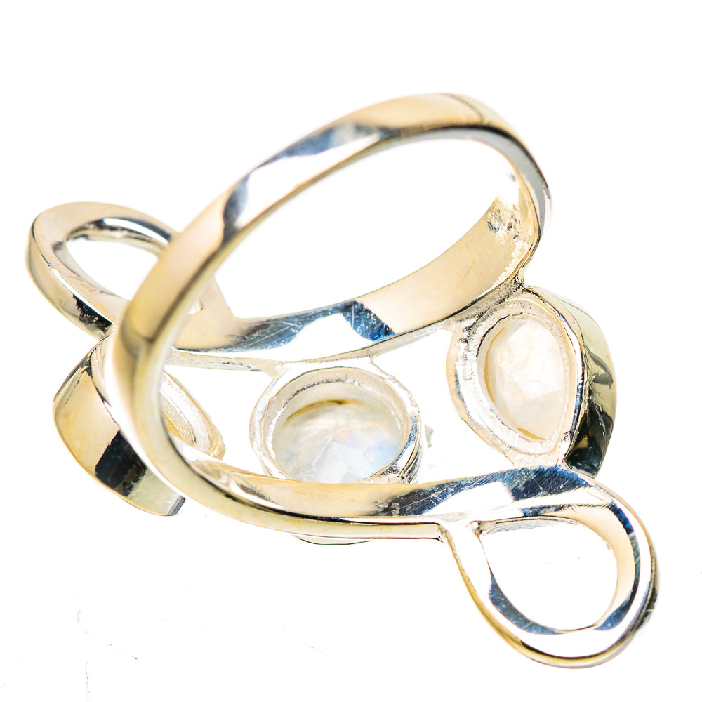 Rainbow Moonstone Rings handcrafted by Ana Silver Co - RING132704 - Photo 3
