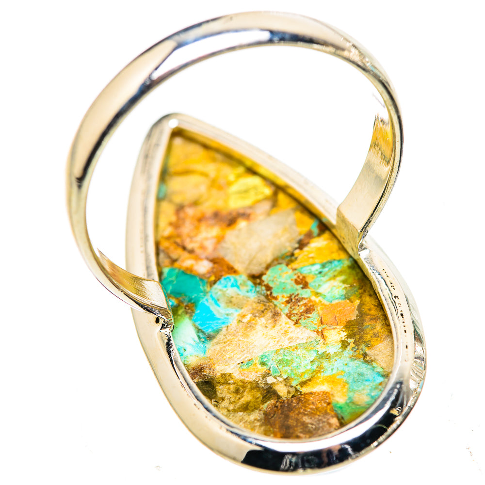Kingman Mohave Turquoise Rings handcrafted by Ana Silver Co - RING132920 - Photo 3