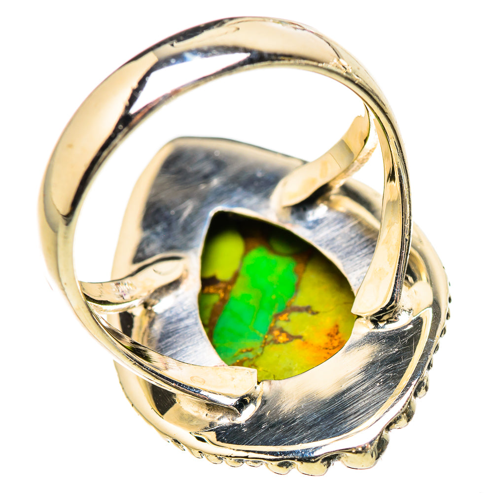 Green Copper Composite Turquoise Rings handcrafted by Ana Silver Co - RING132999 - Photo 3