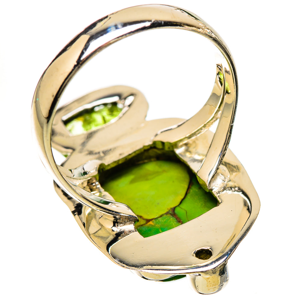 Green Copper Composite Turquoise Rings handcrafted by Ana Silver Co - RING133090 - Photo 3
