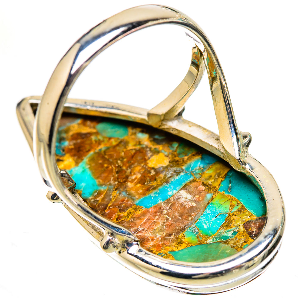 Blue Copper Composite Turquoise Rings handcrafted by Ana Silver Co - RING133107 - Photo 3