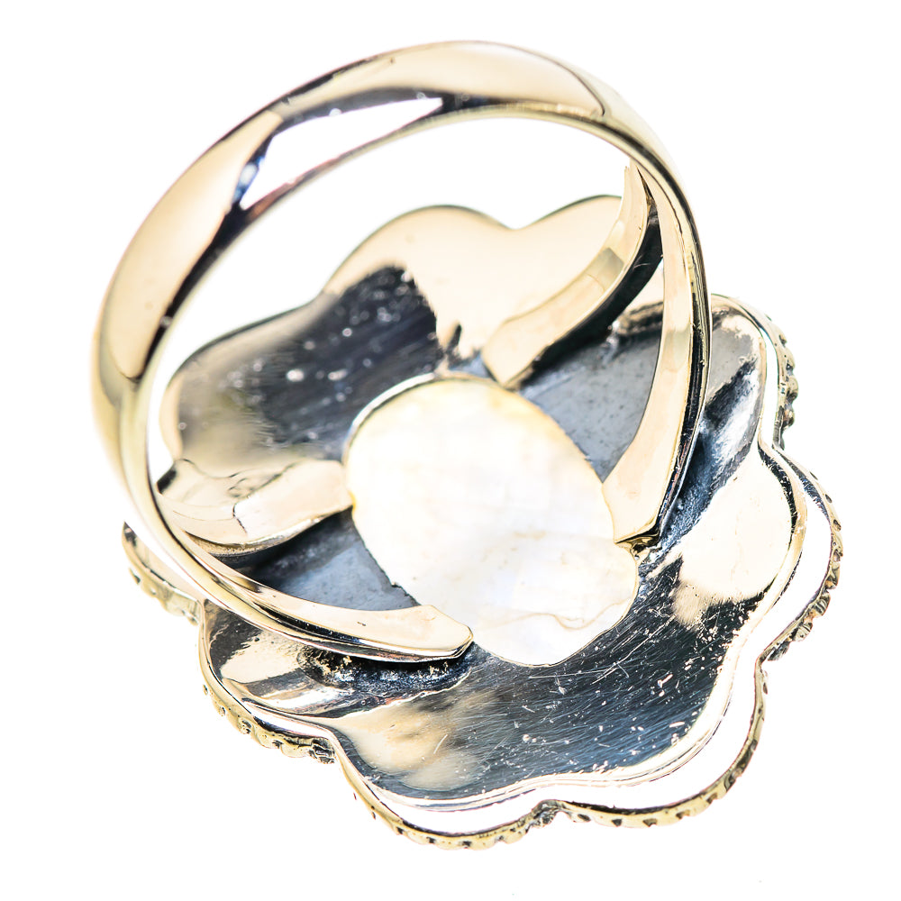Rainbow Moonstone Rings handcrafted by Ana Silver Co - RING133275 - Photo 3