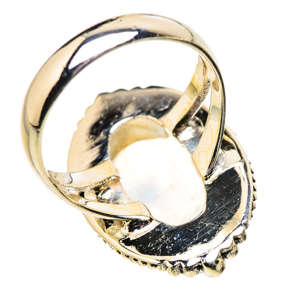 Rainbow Moonstone Rings handcrafted by Ana Silver Co - RING133359 - Photo 3