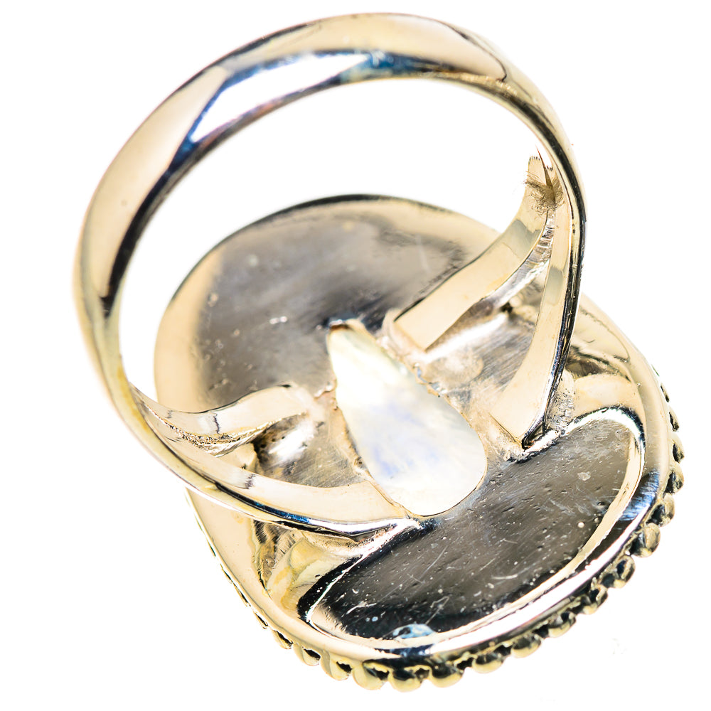 Rainbow Moonstone Rings handcrafted by Ana Silver Co - RING133422 - Photo 3