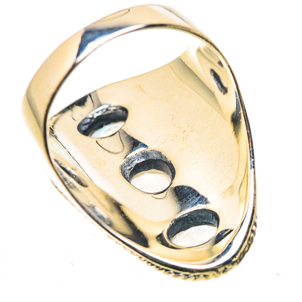 Rainbow Moonstone Rings handcrafted by Ana Silver Co - RING133505 - Photo 3