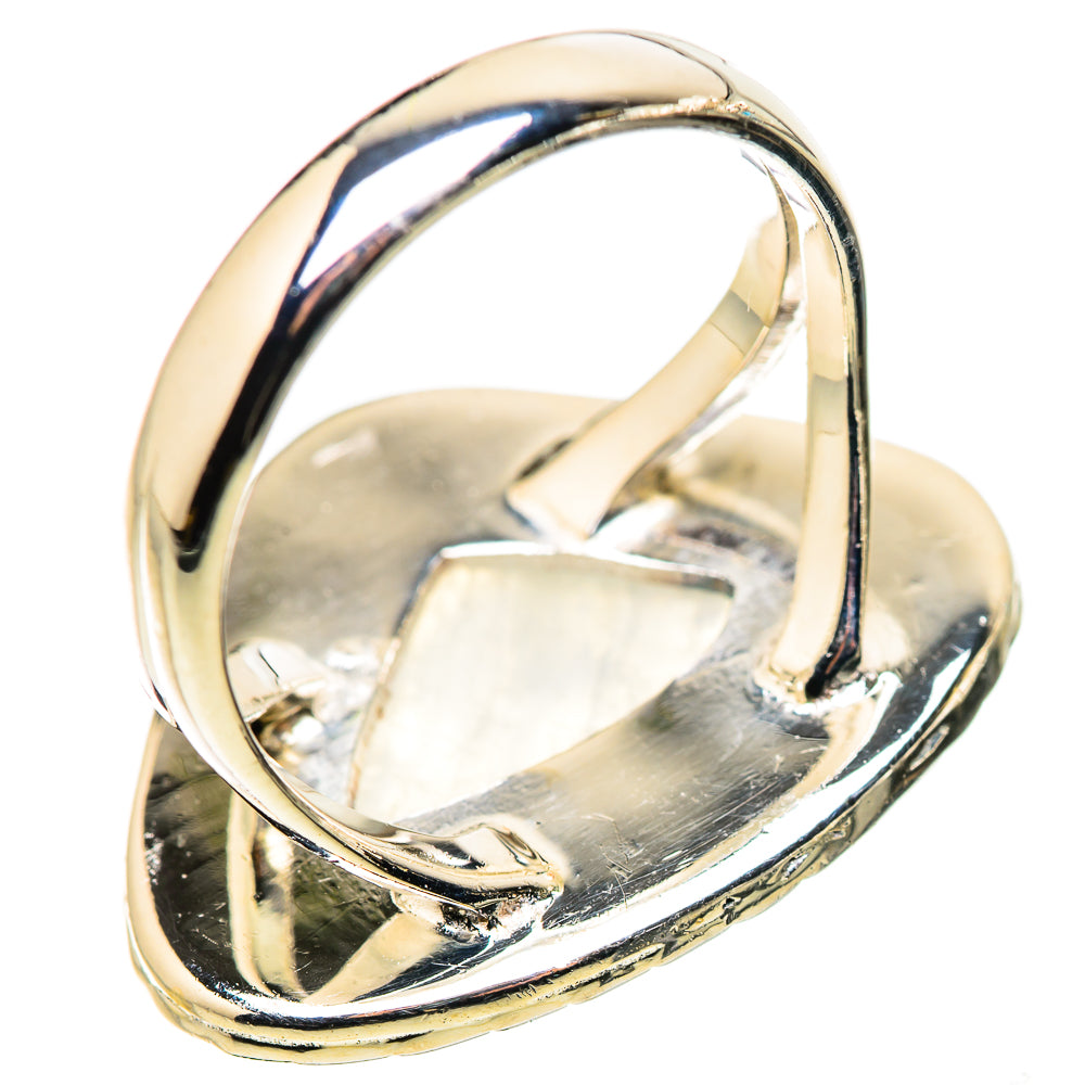 Rainbow Moonstone Rings handcrafted by Ana Silver Co - RING133591 - Photo 3