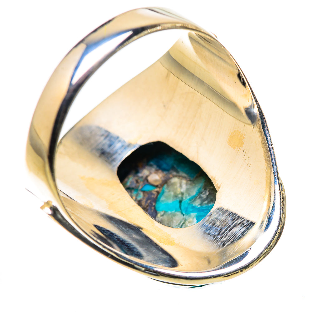 Blue Copper Composite Turquoise Rings handcrafted by Ana Silver Co - RING133667 - Photo 3