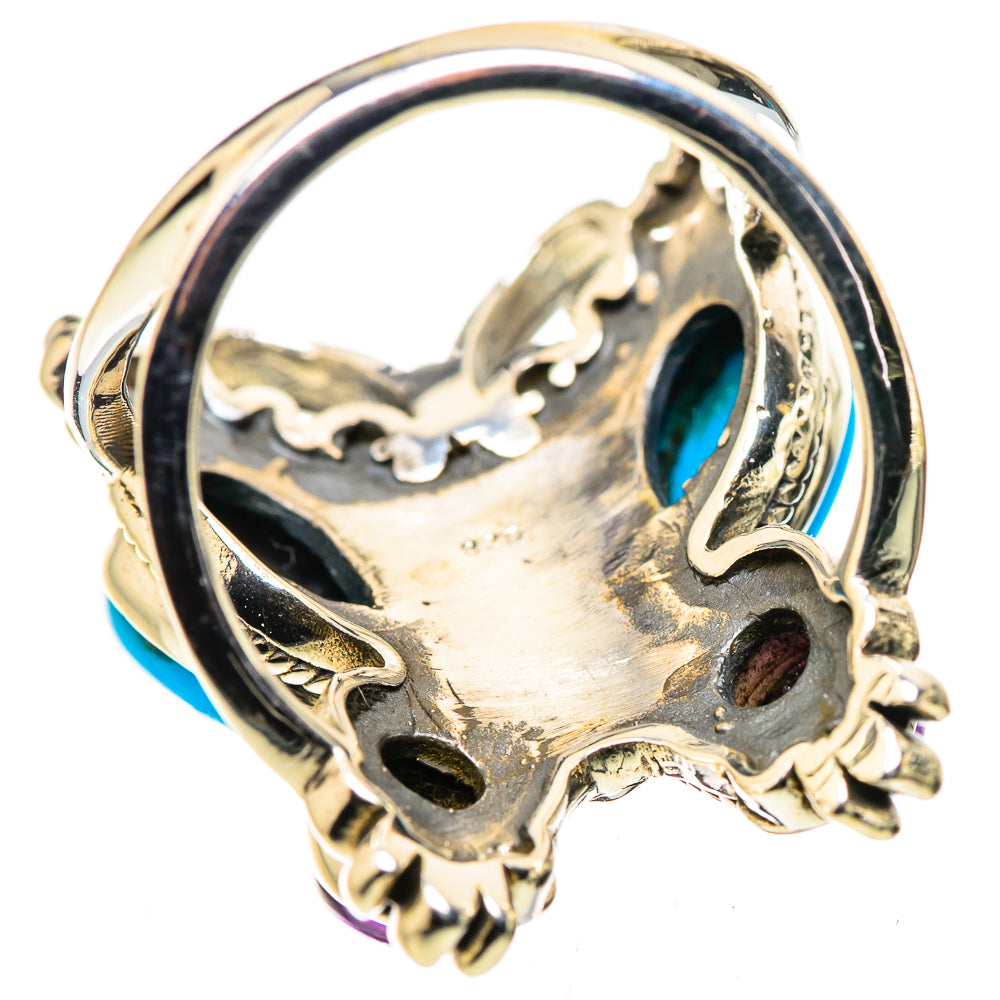 Sleeping Beauty Turquoise Rings handcrafted by Ana Silver Co - RING133748 - Photo 3