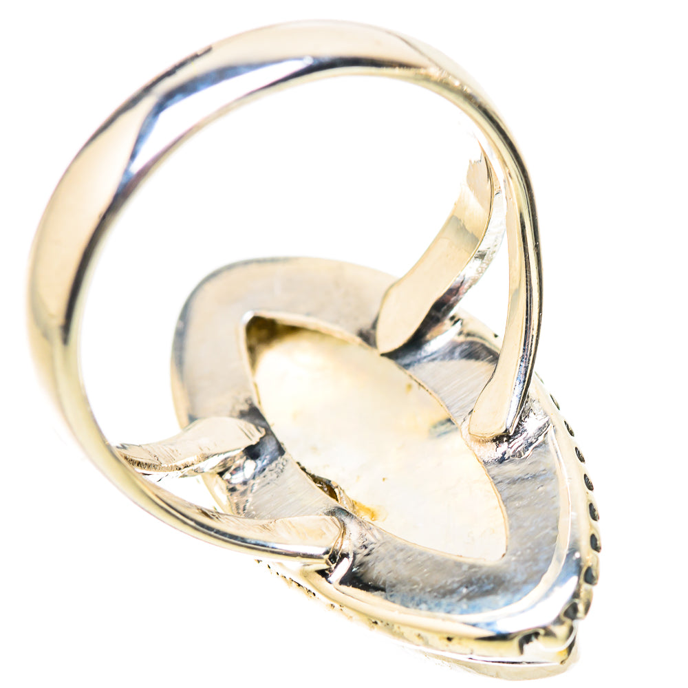 Rainbow Moonstone Rings handcrafted by Ana Silver Co - RING133816 - Photo 3