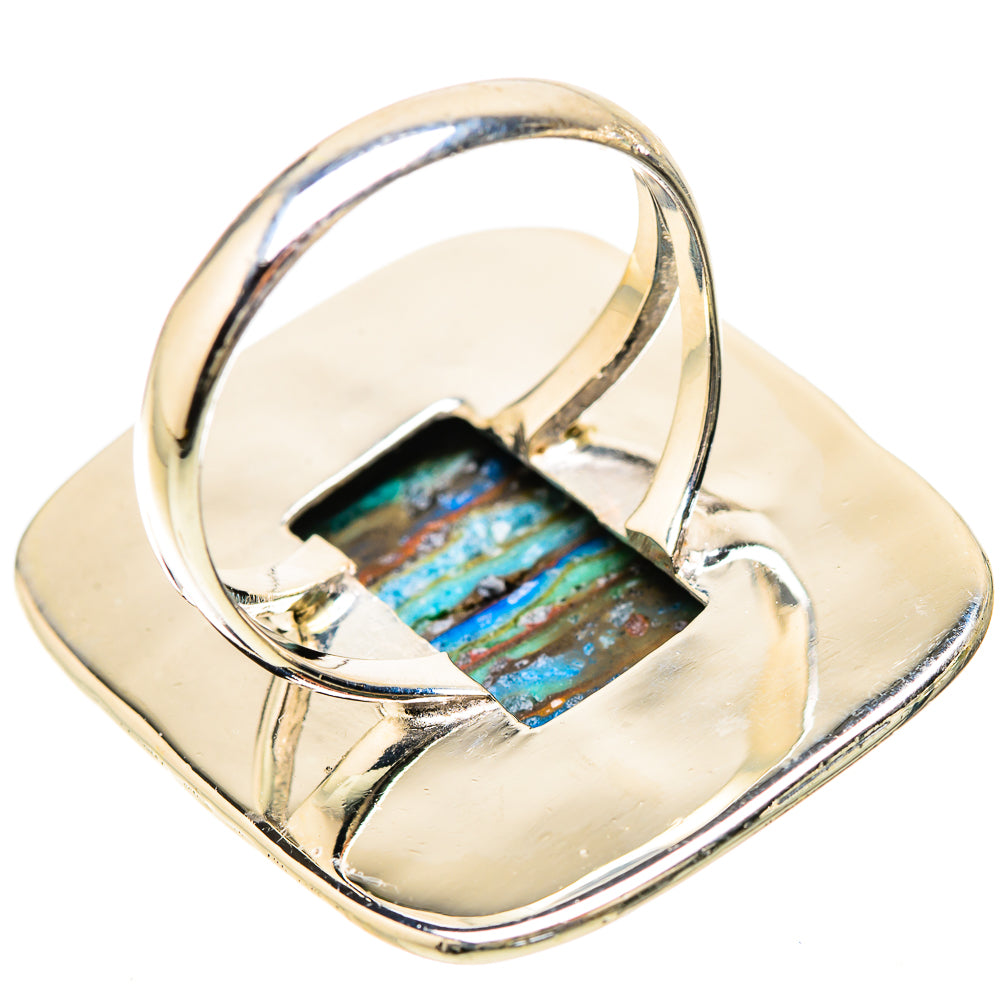 Rainbow Calsilica Rings handcrafted by Ana Silver Co - RING133907 - Photo 3