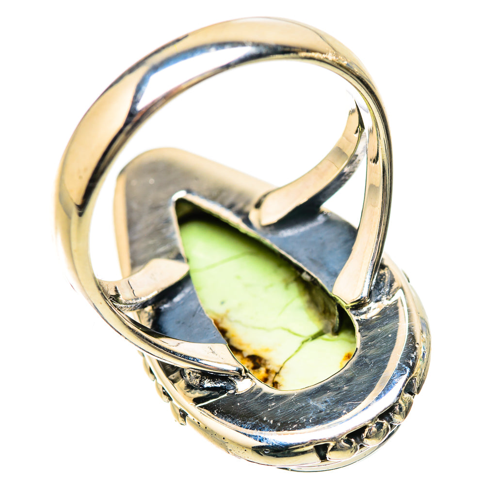 Lemon Chrysoprase Rings handcrafted by Ana Silver Co - RING133938 - Photo 3