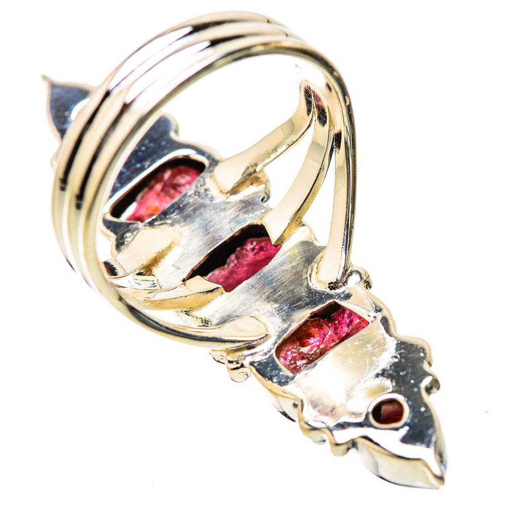Pink Tourmaline, Garnet Rings handcrafted by Ana Silver Co - RING134331 - Photo 3