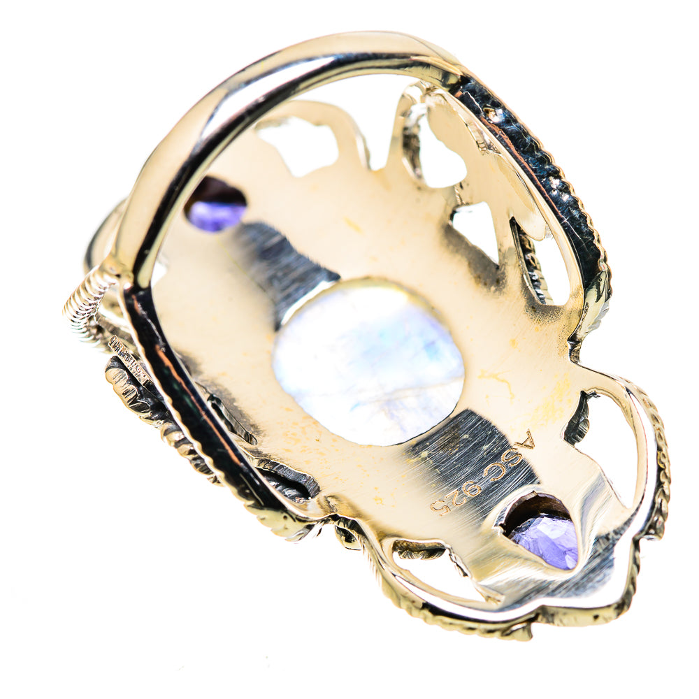 Rainbow Moonstone Rings handcrafted by Ana Silver Co - RING134479 - Photo 3