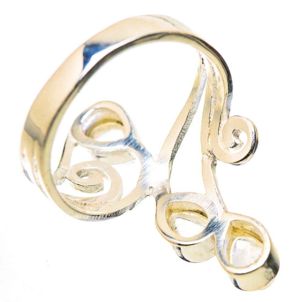 Rainbow Moonstone Rings handcrafted by Ana Silver Co - RING134573_Size-8 - Photo 3
