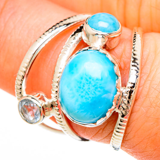 Larimar Rings handcrafted by Ana Silver Co - RING100575