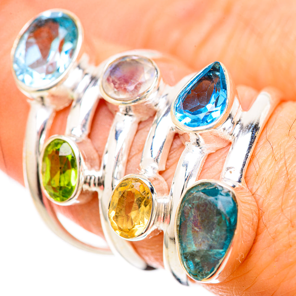 Blue Topaz Rings handcrafted by Ana Silver Co - RING128635 - Photo 3