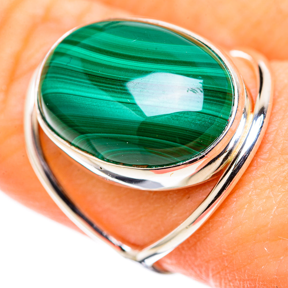 Malachite Rings handcrafted by Ana Silver Co - RING128691 - Photo 3
