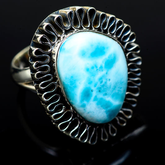 Larimar Rings handcrafted by Ana Silver Co - RING14790