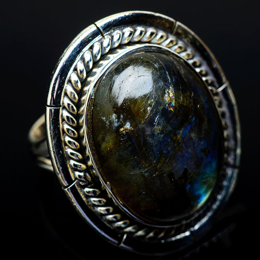 Labradorite Rings handcrafted by Ana Silver Co - RING14797