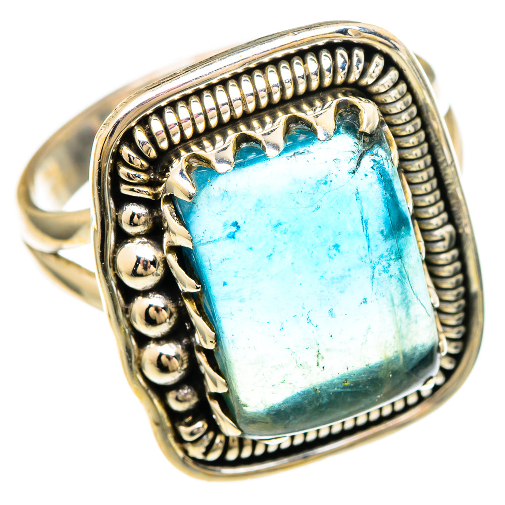 Blue Fluorite Rings handcrafted by Ana Silver Co - RING100028
