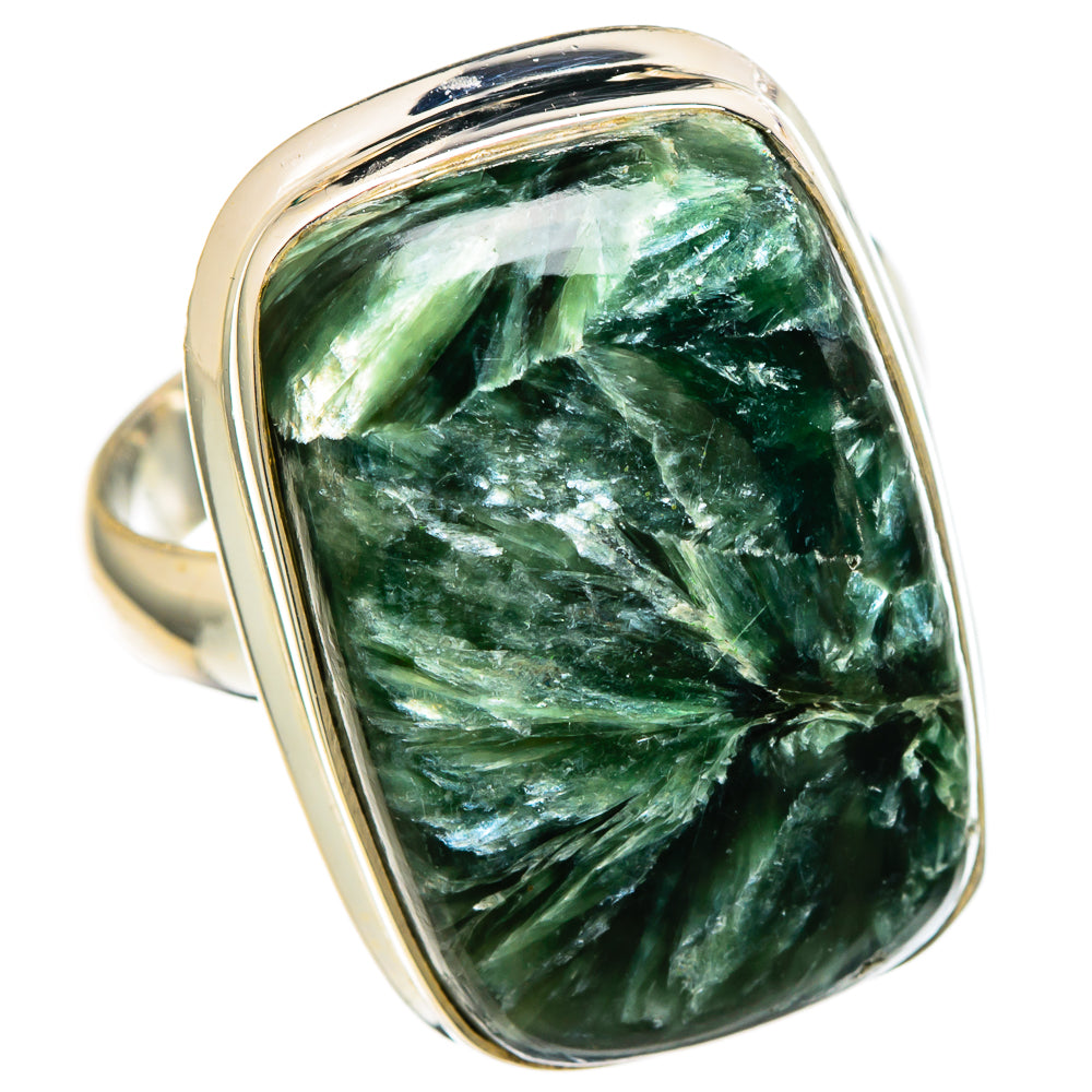Seraphinite Rings handcrafted by Ana Silver Co - RING100076 - Photo 2